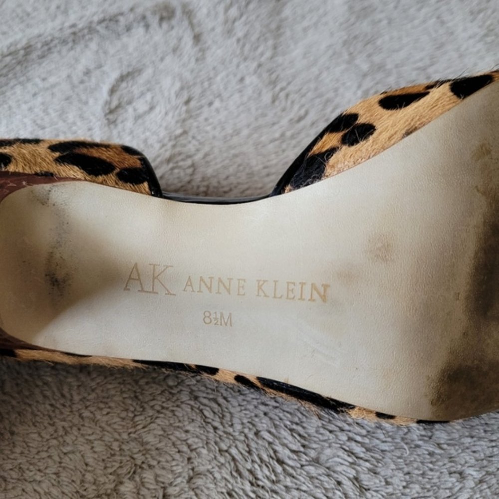 Anne Klein Zya leopard print d'orsay heels size 8.5 - Picture 9 of 10